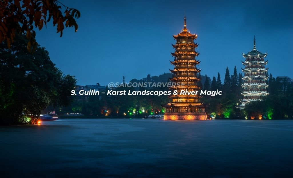 9. Guilin – Karst Landscapes & River Magic