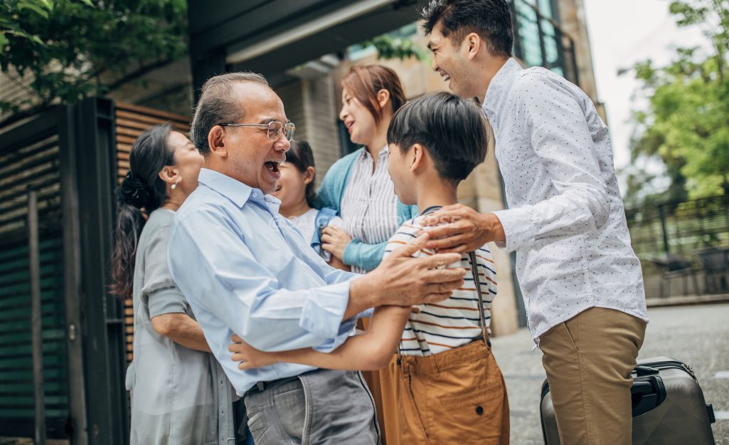Vietnamese family celebrating the Mid-Autumn Festival 2025.