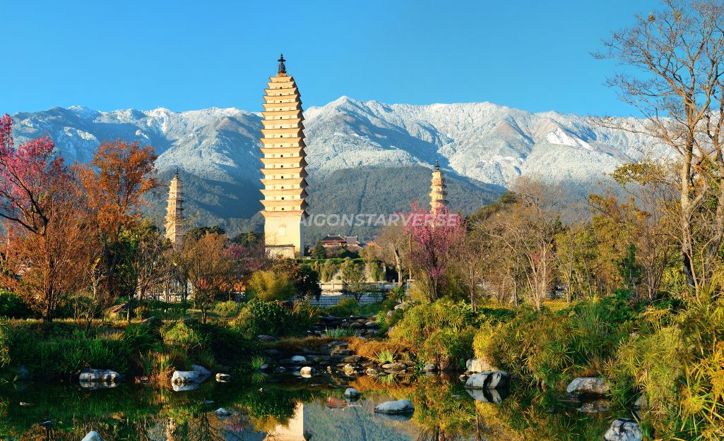 Hình ảnh Dali Pagoda Thu Yên Bình Trên Cao Nguyên