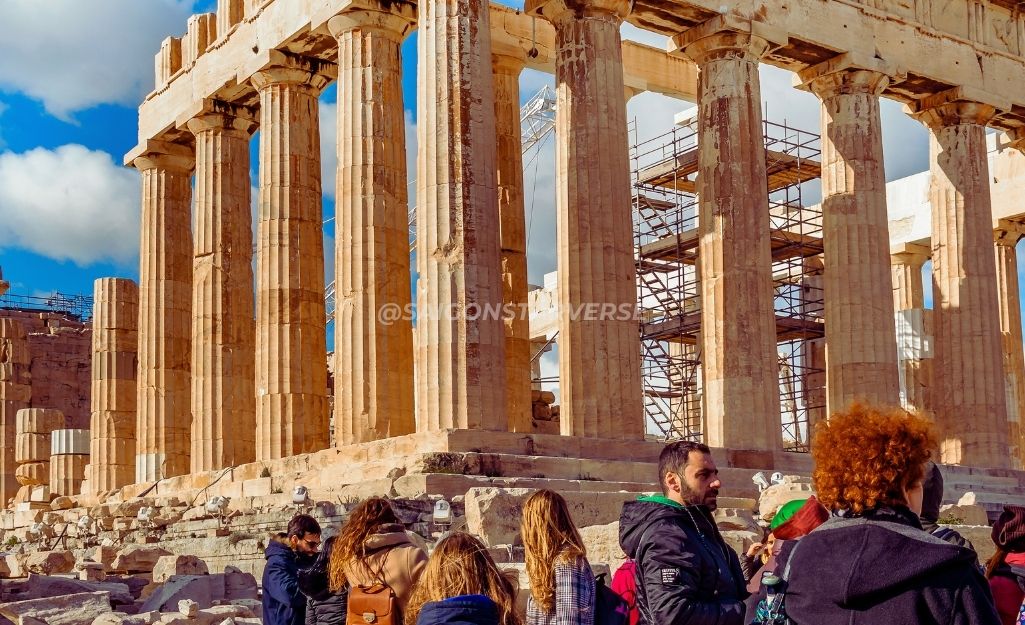 Acropolis và đền Parthenon kiến trúc cột Doric