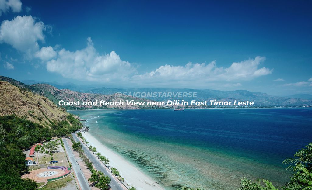 Coast and Beach View near Dili in East Timor Leste