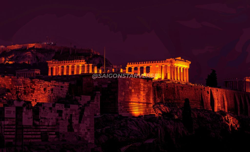 Thành cổ Acropolis về đêm rực rỡ và huyền ảo 