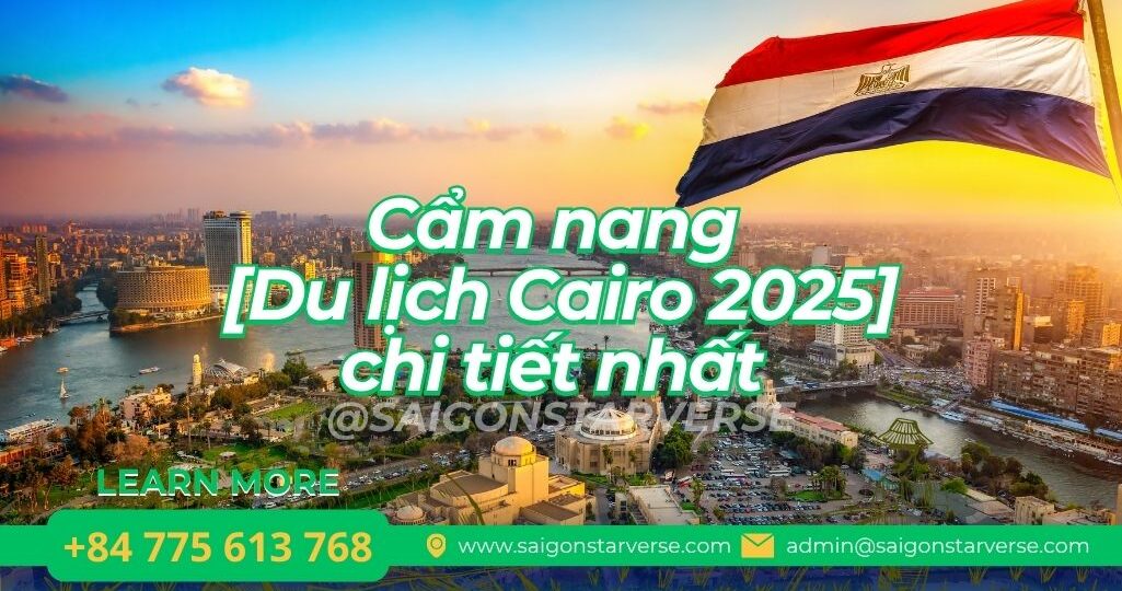 Du lịch Cairo 2025: Toàn cảnh thành phố nhìn từ Tháp Cairo.