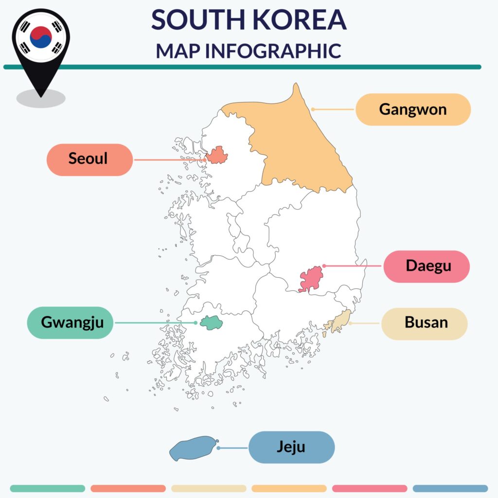 Bản đồ du lịch đảo Jeju với các điểm tham quan chính và resort cao cấp